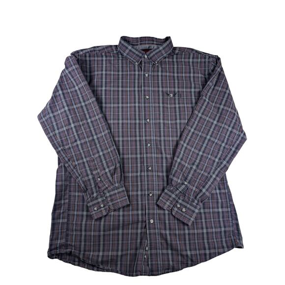 Wrangler Other - Wrangler Relentless Trevor Brazile Plaid Button Down Size 2XT‎